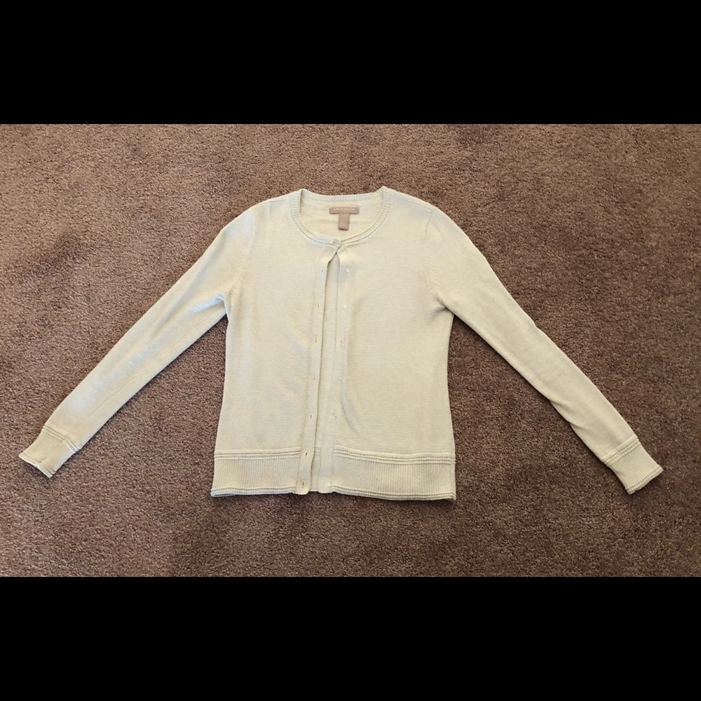 Silver button down cardigan